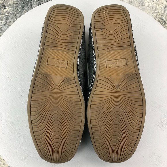 GBX Buckle Men's Size 9M Sesto II Black White Fabric Lace-Up Boat Shoes - Picture 8 of 11